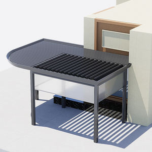 Pergola de jardin en aluminium mural 20 x 14 avec stores, pavillon extérieur, verre <span class=keywords><strong>4x3</strong></span>, toit de jardin - Product Image 1