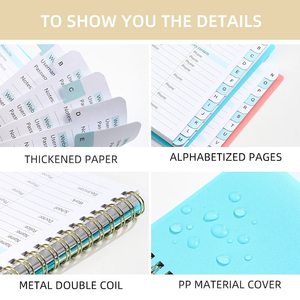 Libretas <span class=keywords><strong>de</strong></span> Datos Personalizadas con Espiral y Estampado en Caliente <span class=keywords><strong>de</strong></span> Binglan, Libros <span class=keywords><strong>de</strong></span> Información del Cliente con Tapa Dura y Papel a Medida - Product Image 4