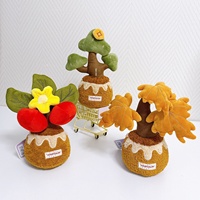 Poupée en peluche réaliste en forme d'éléphant en peau de lapin, décoration pour pot de plante, ornement pour arbre à kaki et arbre à monnaie, décoration du Nouvel An, cadeau pour