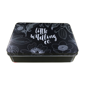 Classic Rectangle Tin Custom Stylish Tin Box Empt Metal Tin Box Cookie