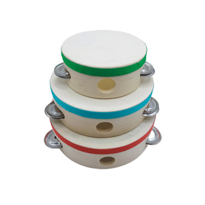 Instrumento de Percusión Orff, Pandereta de Piel de Oveja, Accesorio para Actuaciones en Jardín de Niños, Educación Temprana - Product Image 1