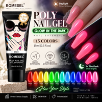 Gel Poly Luminescent OEM Marque Privée 12 Couleurs UV Néon pour Extension d'Ongles 15g Vente en Gros Très Demandé Longue Durée