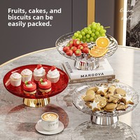 Grensoverschrijdende duurzame transparante hoge plastic fruit schaal, licht-luxe, high-end, fris design, voor thuis, woonkamer, koffie.