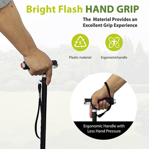 Bastón ajustable ligero para hombres y mujeres <span class=keywords><strong>con</strong></span> <span class=keywords><strong>dos</strong></span> luces LED y mango en T de base única resistente para uso diario - Product Image 3