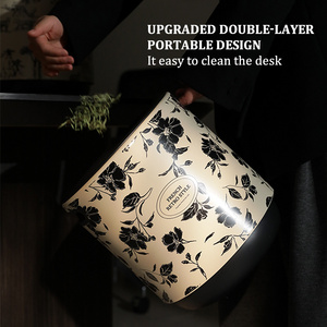 Nuovo Design originale portatile PP 12L grande capacità doppio strato rotondo <span class=keywords><strong>bidone</strong></span> della spazzatura della cucina - Product Image 4