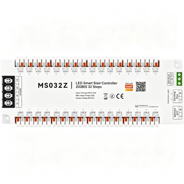 32 Channel Programmable  Stair Light Controller WiFi Smart Stair Lighting Dimmer  32 Steps for Home Automation  System