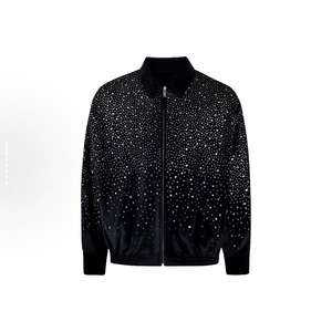 Chaqueta Universitaria de Mezclilla 100% Algodón de Alta Calidad OEM para Hombre, con Conejo <span class=keywords><strong>Rojo</strong></span> en Relieve, Estilo Vintage, Cierre de Botones, Ecológica e Impermeable - Product Image 1