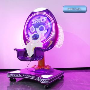Novedad 2024 Máquina de juego infantil interactiva operada con monedas, tipo columpio, con mecanismo de empuje de monedas, elevador de rueda gigante y coche columpio espacial - Product Image 6
