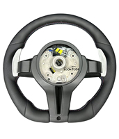 Volant sport en cuir avec LED et fibre de carbone pour Série 3 X5 X6 F10-F32 M3 M4 F80-F87 E88-E92