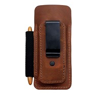 Étui en cuir Crazy Horse pour outils EDC, clip de ceinture, étui pour couteau Buck 110 Space Pen