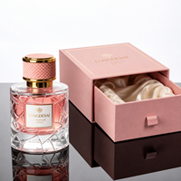 Flacon de parfum en verre transparent de luxe personnalisé, 30 ml, 50 ml, 100 ml, flacon de parfum vide rond à sertir avec boîte cadeau