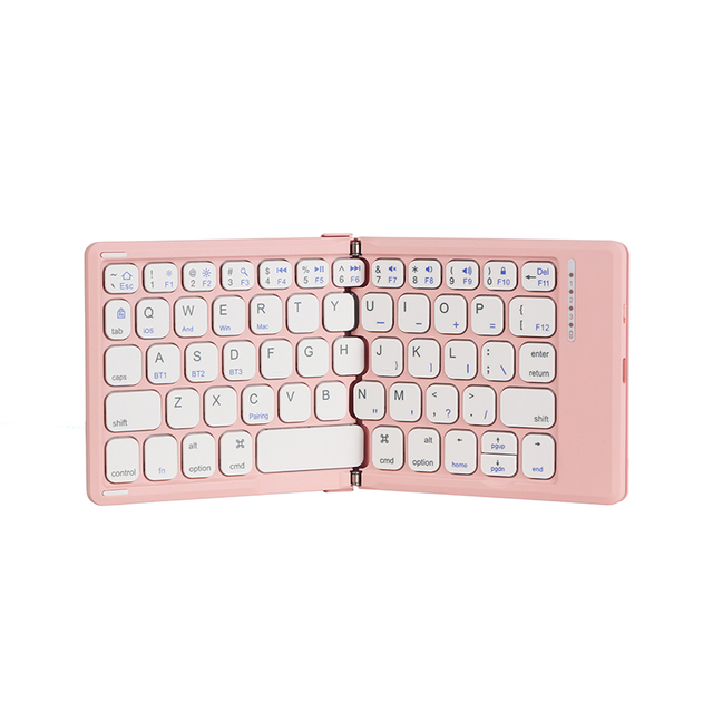 Blues Tooth Foldable Keyboard Wireless Portable Folding Keyboard Full-Size Ultra-Slim Rechargeable Connect up to 3 Device