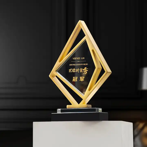 Tinh thể kim loại <span class=keywords><strong>Trophy</strong></span> đen pha lê cơ sở vàng bạc đồng kinh doanh cuộc thi Giải thưởng xin chúc mừng khắc in ấn - Product Image 6