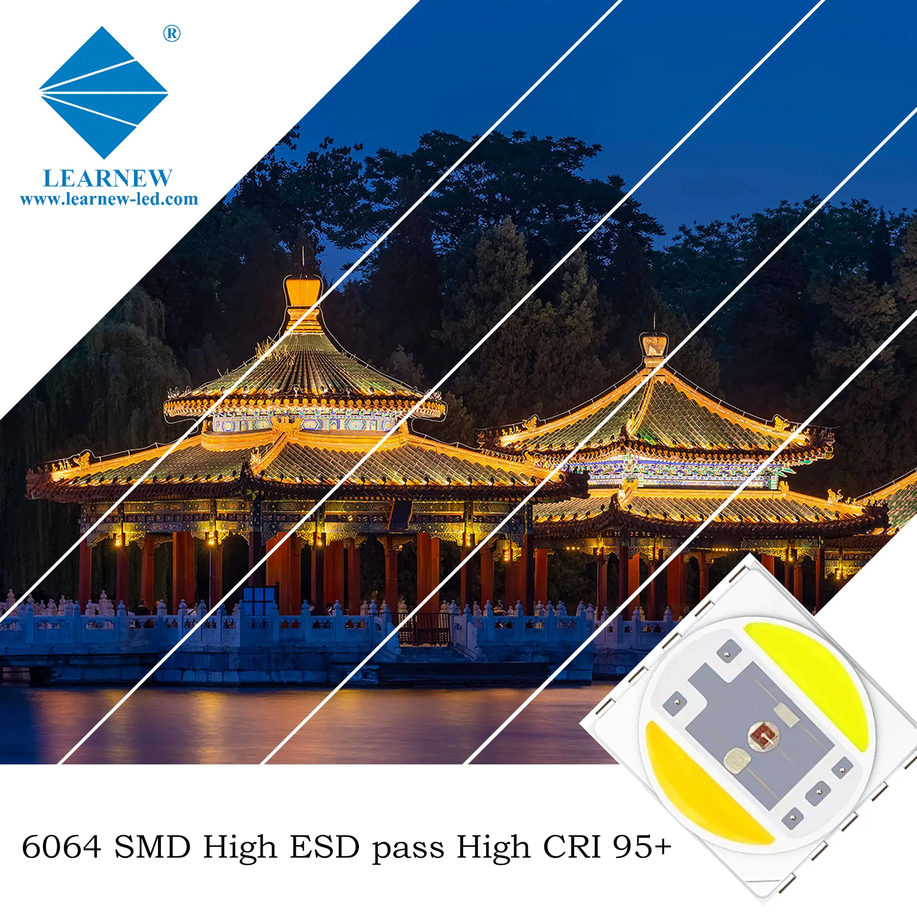 Commercio all'ingrosso della fabbrica 2.5W 3W 4W 5054 6064 RGBW RGBWW Light Lamp Bead Diode SMD LED Chip per LED stage light