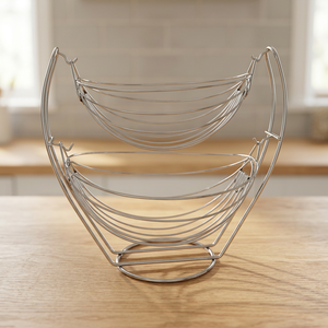 Panier de rangement pour vêtements, design minimaliste rond, panier de rangement à crochet pour salle de bain, fil métallique durable - Product Image 2