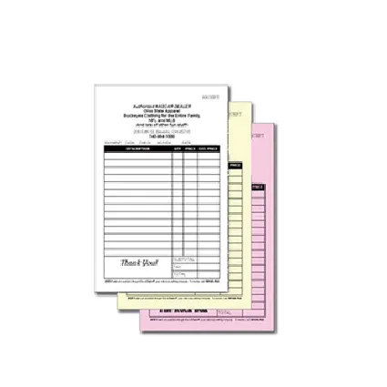 Carbonless Paper Custom Printing Cash Receipt Invoice Bill book Design