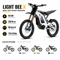 NOUVEAU 2026 Surron Light Bee X Blanc Moto Électrique 10000W 295N.m 72V 35Ah Moto Tout-Terrain pour Adultes
