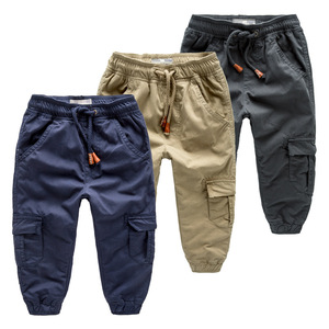 Pantalones de Moda para Niños, Ropa Infantil de Algodón, 6 Bolsillos, con Encaje - Product Image 1
