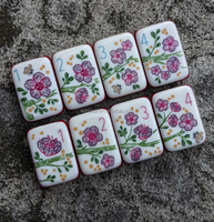Fichas de Mahjong de Lujo Americanas Corner Walk Me, 7 Capas, Diseño Grabado, 167 Piezas, Acrílico Exquisito, Inspirado en Matryoshka, Pintado a Mano
