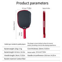 Raquette de pickleball avec noyau en mousse TFP de 16 mm, approuvée par l'USAPA, raquette professionnelle, écologique, durable, portable, divertissement