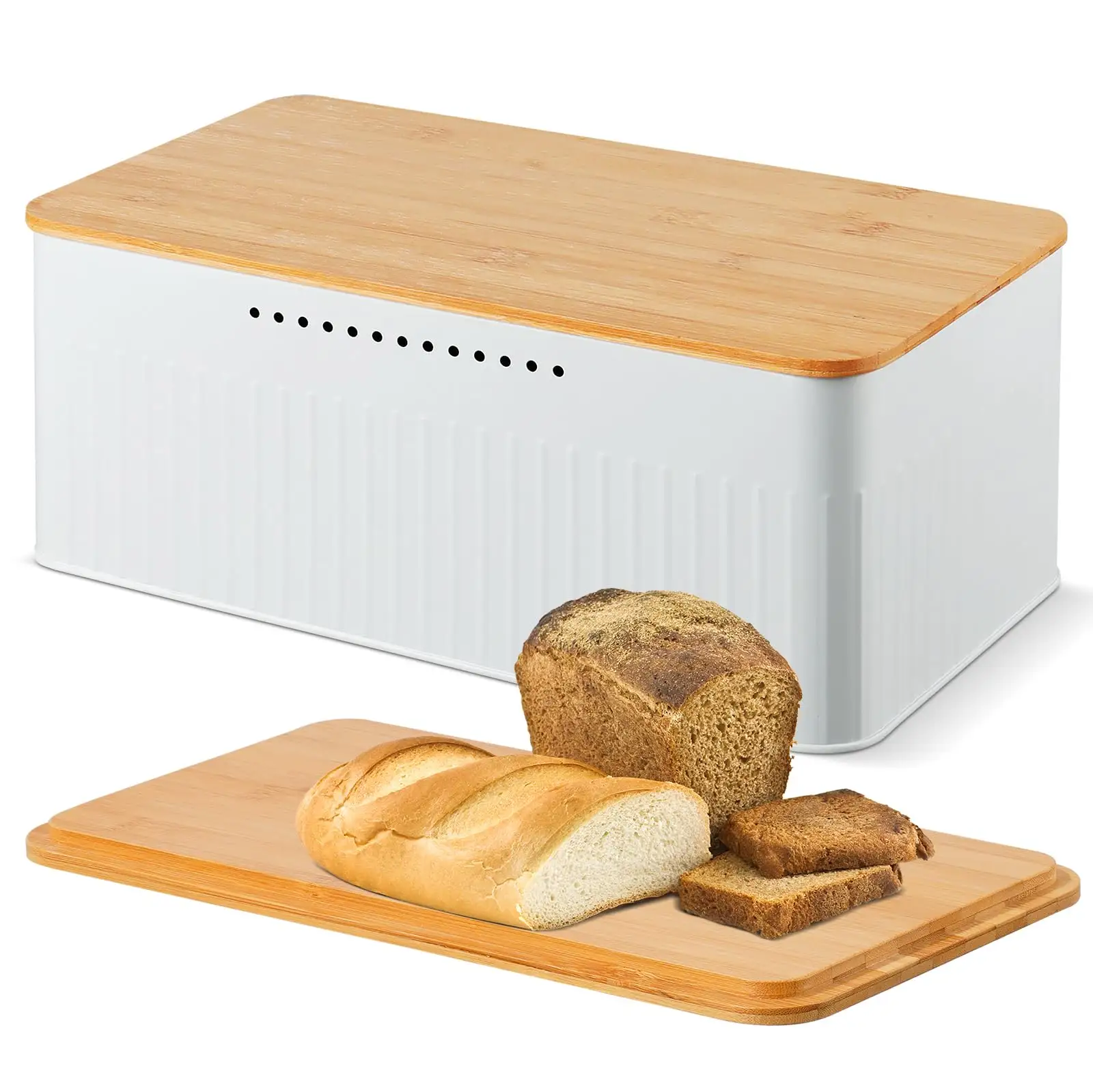 Set di contenitori per alimenti utilizzati in cucina in metallo scatola per il pane da cucina