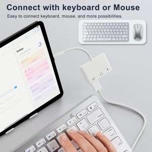 <span class=keywords><strong>Adaptateur</strong></span> casque USB-C vers jack 3,5 mm avec prise en charge OTG et répartiteur auxiliaire pour iPhone/S22/S21/S20/<span class=keywords><strong>iPad</strong></span> Pro/<span class=keywords><strong>Air</strong></span>/Pixel <span class=keywords><strong>4</strong></span> et ordinateurs portables - Product Image 3