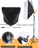 Photographie 50x70cm Softbox Portable Kit d'éclairage à tête unique Studio Soft Box Fill Light Flash Diffuseurs Intérieur Photo Studio