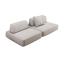 Ensemble canapé modulaire italien moderne et minimaliste en tissu sans accoudoirs assemblé librement pour grand petit appartement simple élégant pour vivre