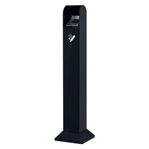 Outdoor Smoking Area Ashtray Vertical Metal Ashtray Trash Can Stainless Steel High-quality Trash Can