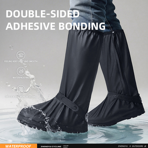 Bottes <span class=keywords><strong>de</strong></span> <span class=keywords><strong>pluie</strong></span> hautes légères et souples, durables, anti-déchirure, antidérapantes, réfléchissantes, avec fermeture éclair, élastiques, imperméables, portables, couvre-chaussures <span class=keywords><strong>de</strong></span> <span class=keywords><strong>pluie</strong></span> - Product Image 1