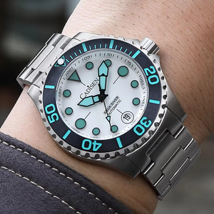 Reloj de Lujo Automático Mecánico de Acero Inoxidable para Hombre <span class=keywords><strong>CADISEN</strong></span> C8232, Esfera de Cristal de Zafiro, Resistente al Agua hasta 10 Bares, Botón de Presión - Product Image 4