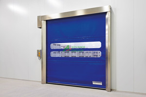 Porte rapide industrielle à enroulement en PVC transparente, haute vitesse, avec rail de sécurité de haute qualité - Product Image 5