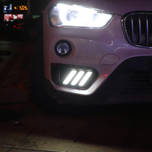 Pour <span class=keywords><strong>BMW</strong></span> X1 2015-2019 F48 F49 pare-chocs avant mise à niveau LED <span class=keywords><strong>dynamique</strong></span> feux diurnes voiture lumières assemblage outil accessoires - Product Image 2