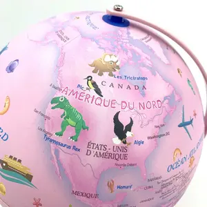 Venda quente moda iluminada globo do mundo giratório para decoração de escritório
