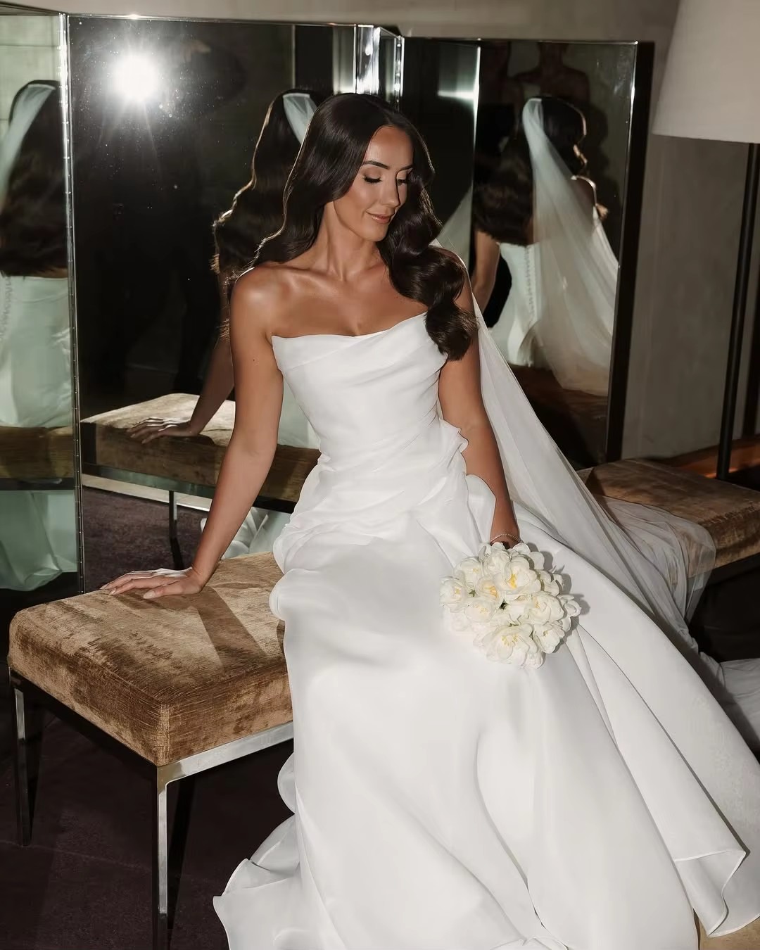 chinese dress ladies Michelle Pearl Wedding Dress