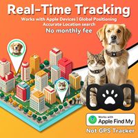 Traceur GPS miniature en plastique étanche IP67, autonomie de la batterie >20 heures, alarme SOS, suivi en temps réel pour chiens, chats, localisateur intelligent pour animaux de compagnie
