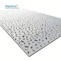 Panneaux de plafond perforés en plaques de plâtre de 1200x2400mm, design carré de 12mm, perforation linéaire, performance acoustique, Freedom Perforated Plasterboard Gypsum Board