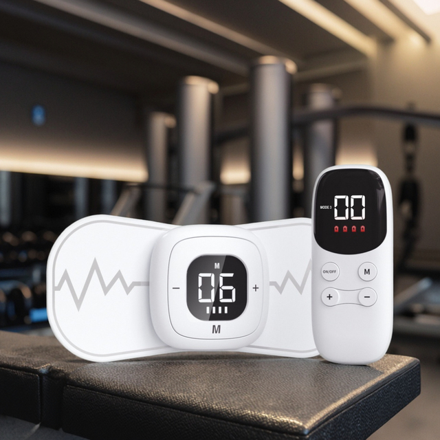 Wireless Heat TENS Unit Muscle Stimulator for Back Pain Relief - Rechargeable Massager with Remote Control