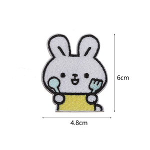 Giá bán buôn đáng yêu sắt trên tự dính ủng hộ thêu phim hoạt hình thỏ các bản vá lỗi cho quần áo túi hat - Product Image 3