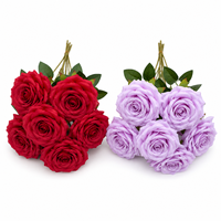 YM Fabrik Maßgefertigte Hochwertige Handgemachte Künstliche Rote Rosen Seidenblumen für Valentinstag Weihnachtsdekoration Großhandel