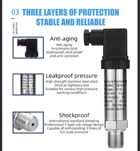 高精度4-20ma 304ステンレス鋼圧力トランスデューサー建設機械圧力センサー - Product Image 6