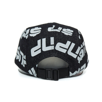 Basketball Team Cool 5 Panelssports Cotton Net Back Gorras de béisbol Negro Blanco Gorra de béisbol personalizada