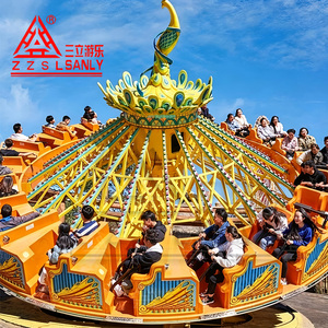 Atracción de Rueda Voladora Crazy Fire Phoenix de Fibra de Vidrio para Parques de Atracciones, Emocionante Juego de Plataforma Giratoria Voladora en Venta - Product Image 3