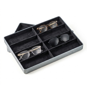 Plateau de rangement et d'exposition pour lunettes de soleil et lunettes de vue en métal, empilable, durable et moderne, fabriqué en Chine, avec options personnalisables - Product Image 1