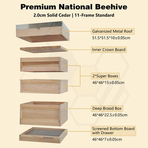 Nuevo Equipo Nacional Británico para Apicultura, Juego de Colmenas de Madera de Abeto, Sin Ensamblar - Product Image 2