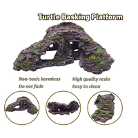 Plateforme de descente en résine pour tortue, rampe d'escalade, terrasse, Reptile, grotte flottante, Aquarium, décoration, ornement, roche