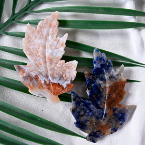 Hojas de Cristal Natural Talladas a Mano al por Mayor, Hojas Pulimentadas Talladas en Cristal, Artesanías de Cristal para Regalos - Product Image 4