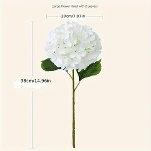 Amazonian White Hydrangea <b>Artificial</b> Flowers Ivory White UV Resistant Plastic Vines Wedding Decor - Product Image 4