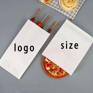 Sac en papier kraft résistant à la graisse recyclable pour les frites de poulet frit, les collations, la restauration rapide, les frites, qualité alimentaire, impression personnalisée - Product Image 1