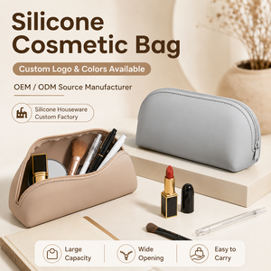 Sac de toilette et cosmétique en silicone personnalisable YMS pour le rangement dans la salle de bain, le maquillage et les voyages - Product Image 5